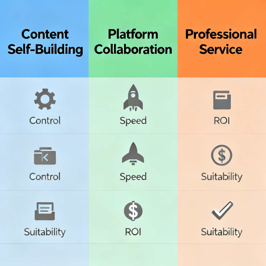 三种GEO优化路径对比信息图