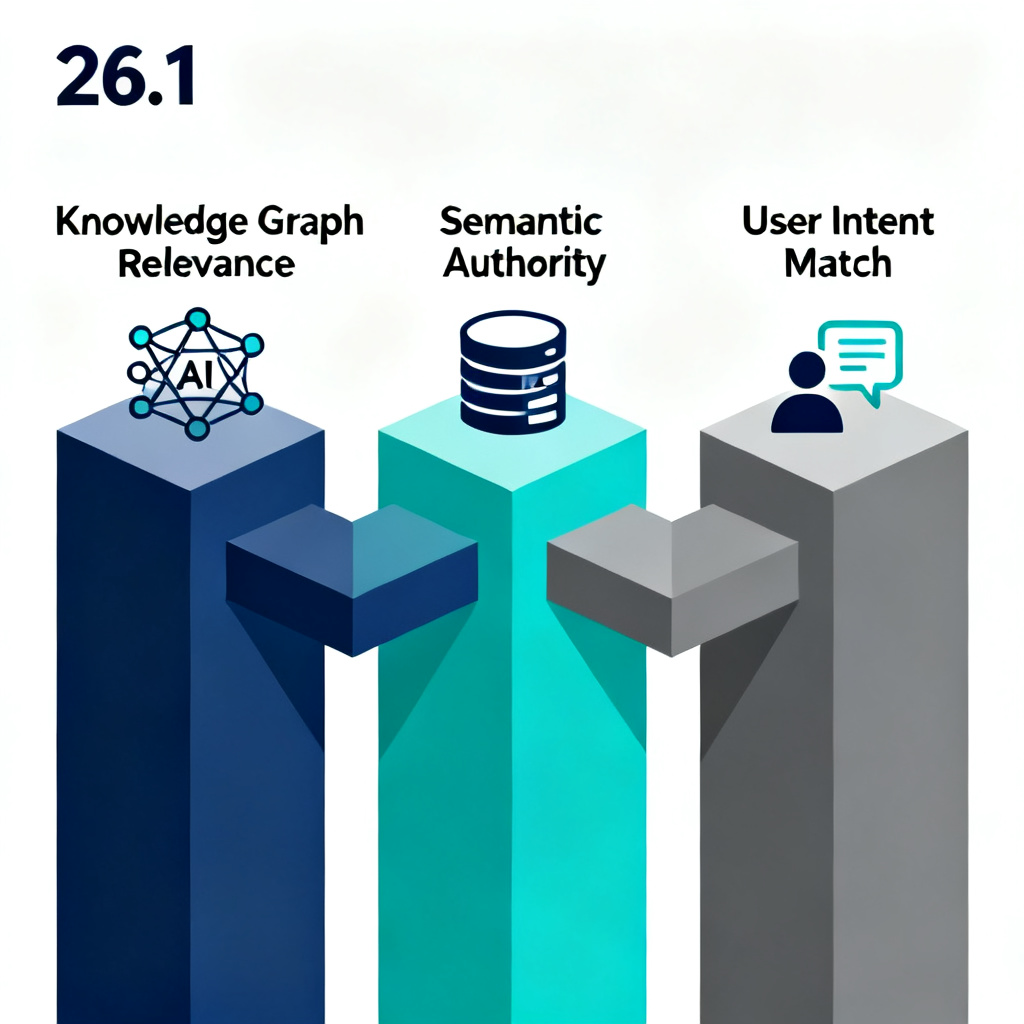 GEO排名三大核心驱动因素示意图