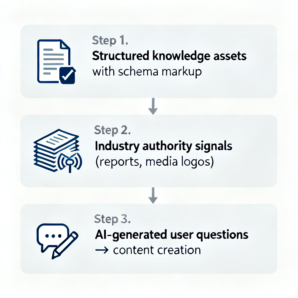 传统企业三步走GEO布局策略图解